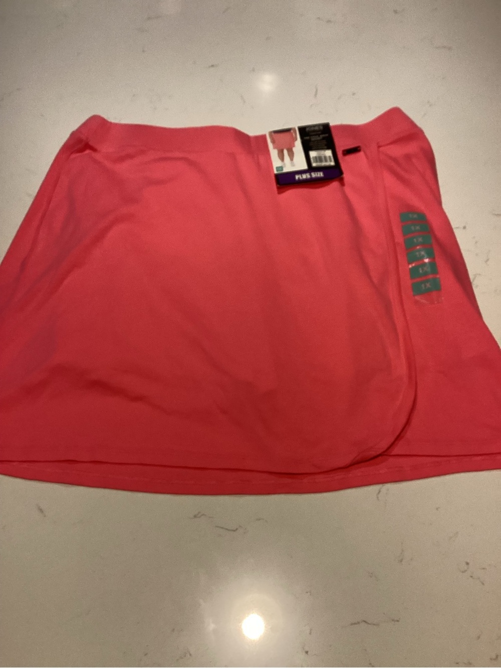 Jones New York Coral Pink Plus Size Skort